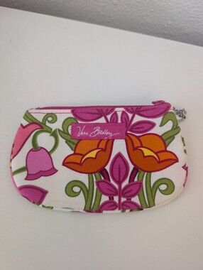 Vera Bradley Pink, Orange & Green Floral Zip Coin Purse